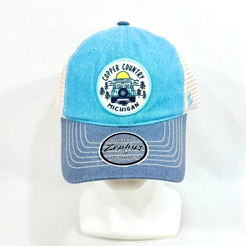 Zephyr Copper Country Michigan Trucker Style Snapback Hat/Cap